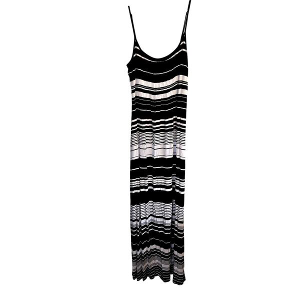 Calvin Klein 4 Black White Long Women's Sleeveless Sun Dress Miss Size Small S - Picture 3 of 7